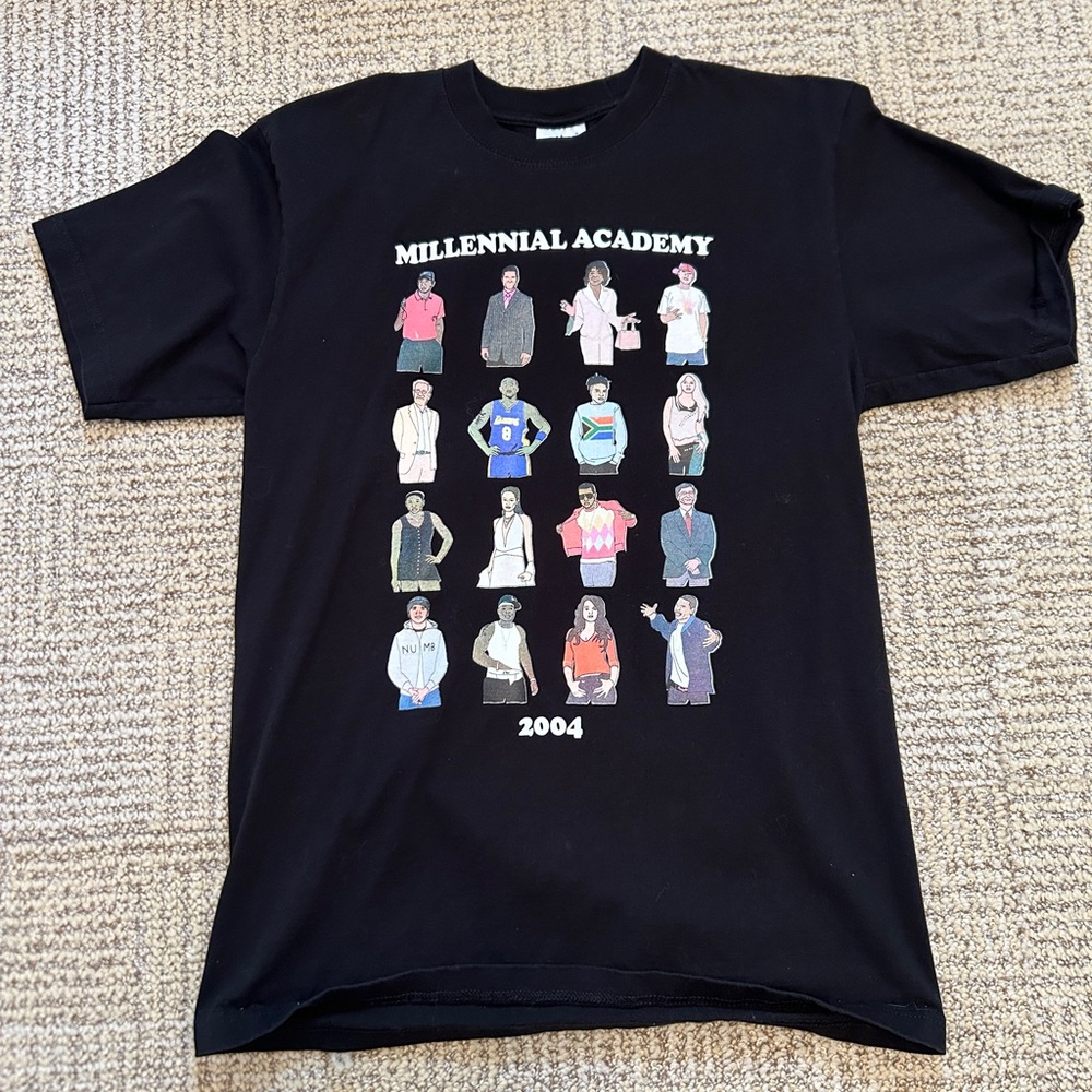 2004 Millennial Academy Celebrity Black Kids T-Shirt